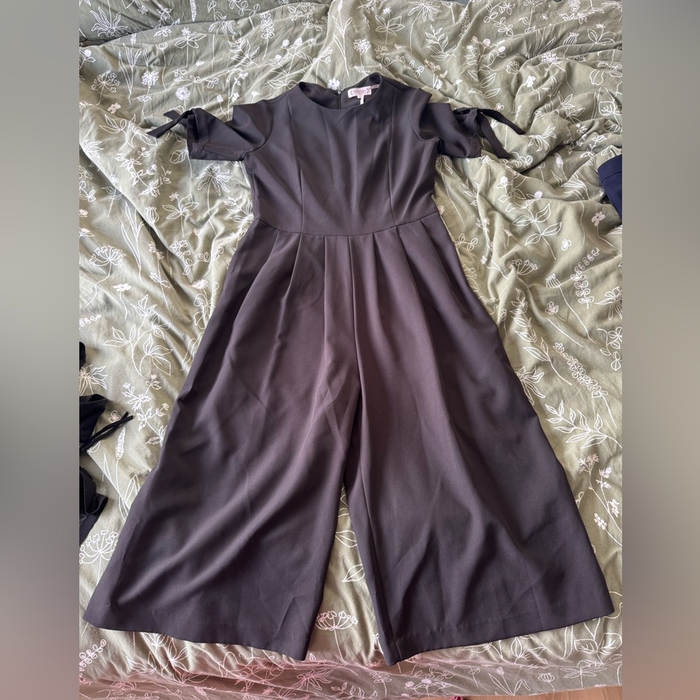 Black jumpsuit with bows